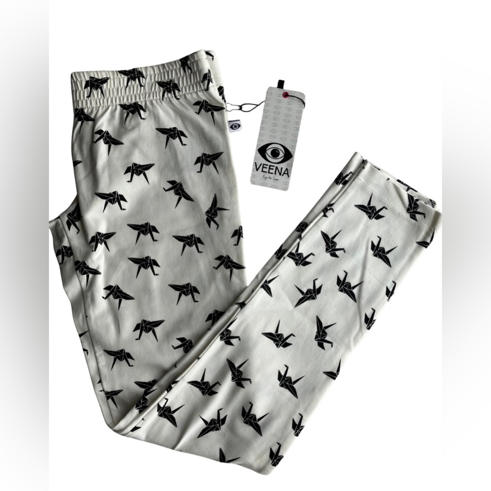 Eyes of Venus leggings organic cotton origami crane teen size 12 years